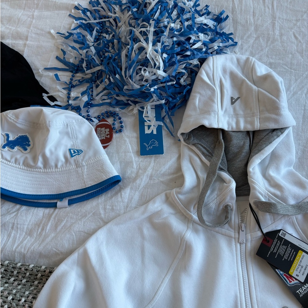 White Zip-Up Hoodie